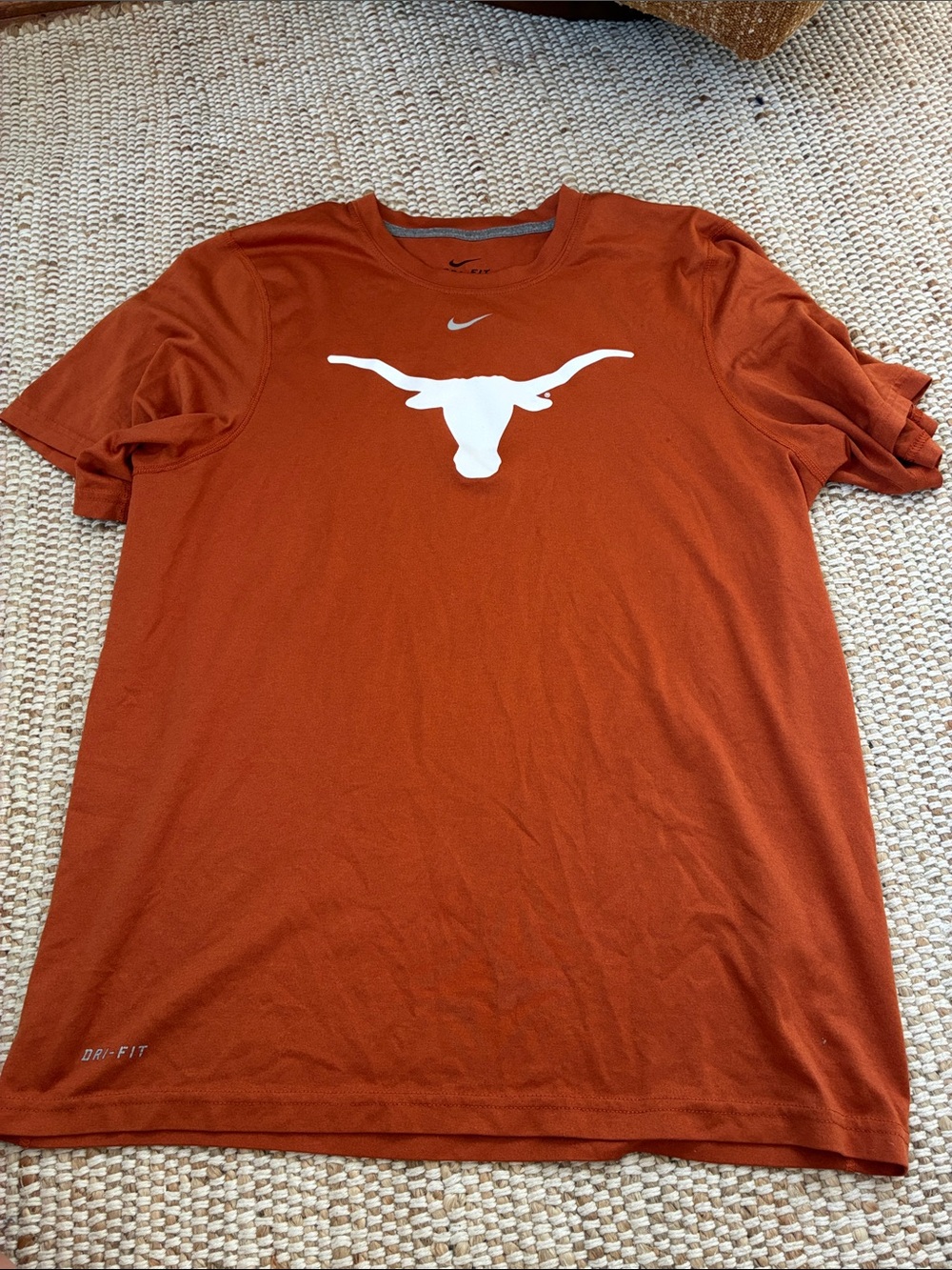 Nike Men’s Texas Orange Dri-FIT Short Sleeve Tee with White Longhorn
